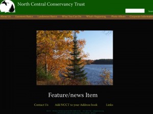 Picture of home page for Conservancy site