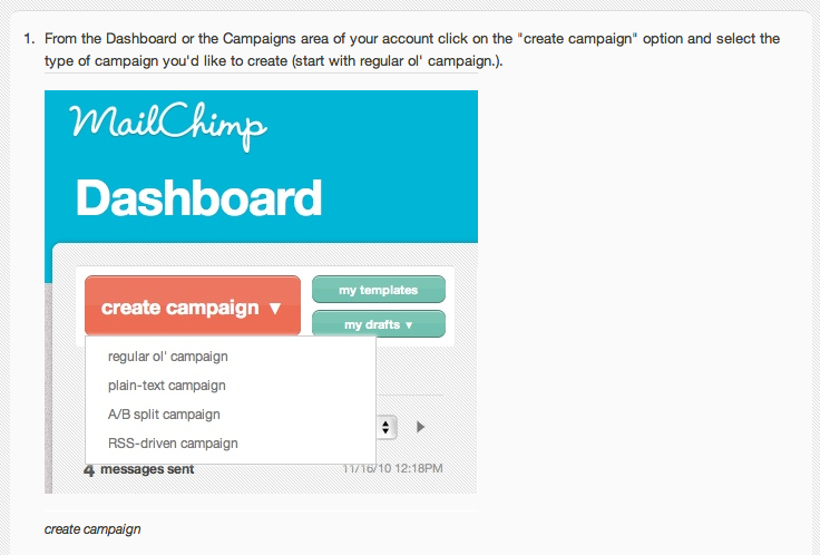 MailChimp Example for Step 1